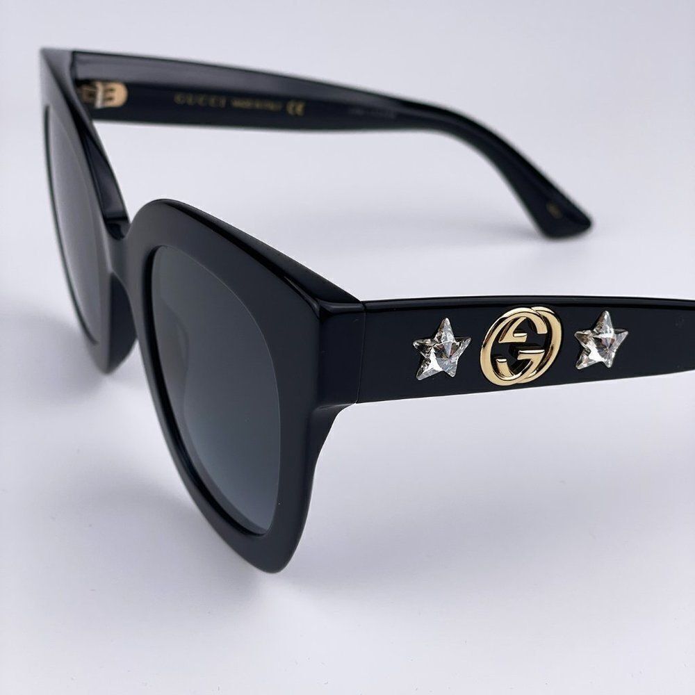 SALE! NEW Gucci  GG0208S 001 Black Gray Mirrored Gradient Square Women - Picture 5 of 13